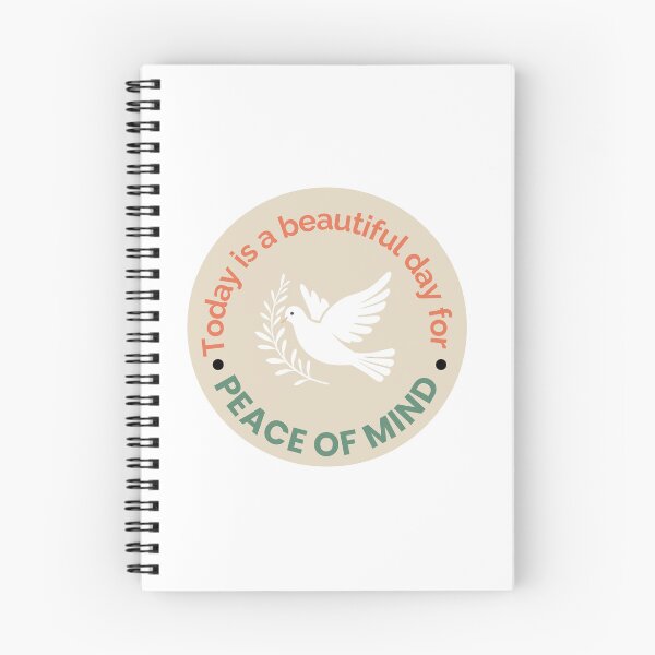 Item preview, Today Is a Beautiful Day for Peace of Mind – Inspirational Quote designed and sold by SDesignsUSA.