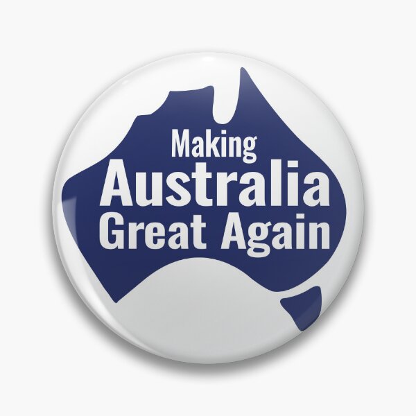 Item preview, Making Australia Great Again - bold text, navy map  designed and sold by Freedom-Union.