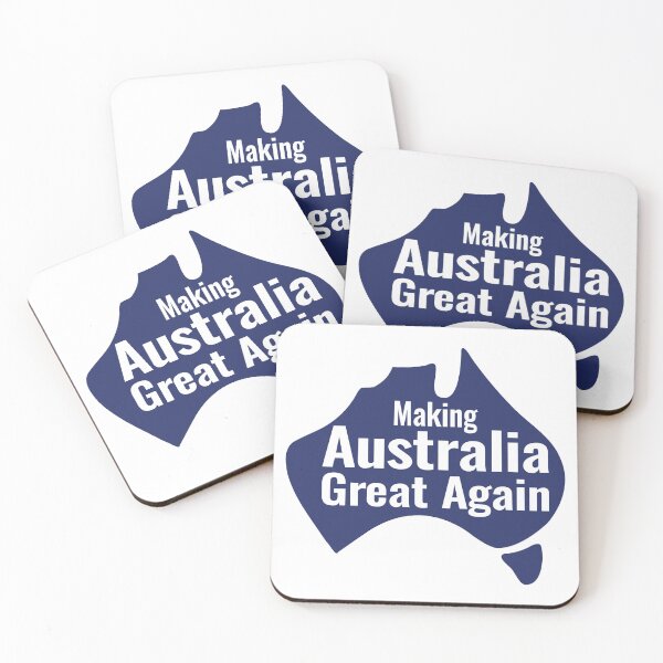 Item preview, Making Australia Great Again - bold text, navy map  designed and sold by Freedom-Union.