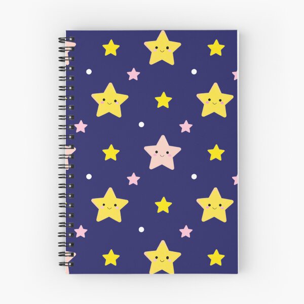 Item preview, Cute smiling stars cartoon pattern in bright yellow and pink. designed and sold by PattaZone.
