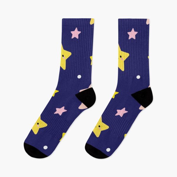Item preview, Cute smiling stars cartoon pattern in bright yellow and pink. designed and sold by PattaZone.