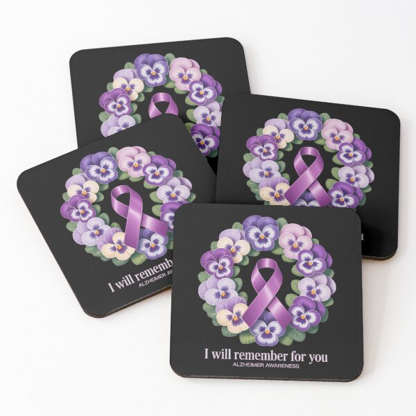 Item preview, Purple Floral I Will Remember For You Alzheimer's Awareness designed and sold by Sunset4Bones.