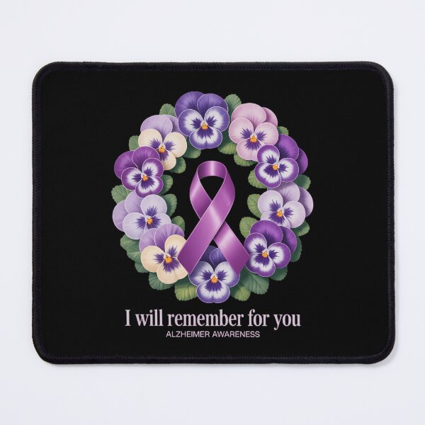 Item preview, Purple Floral I Will Remember For You Alzheimer's Awareness designed and sold by Sunset4Bones.