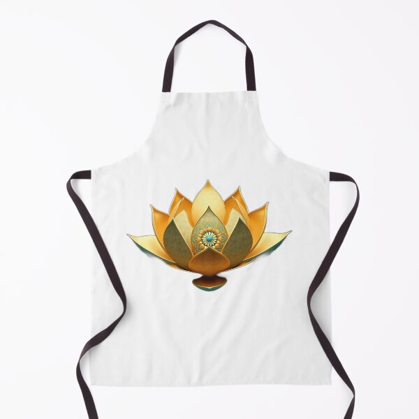 Item preview, Gold and Teal Lotus with Hexagonal Patterns designed and sold by sharon1210.
