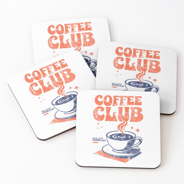 Item preview, Coffee Club – All Day Every Day Retro Coffee Lover Design  designed and sold by TeeByDesignsCo®.