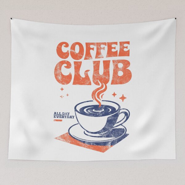 Item preview, Coffee Club – All Day Every Day Retro Coffee Lover Design  designed and sold by TeeByDesignsCo®.