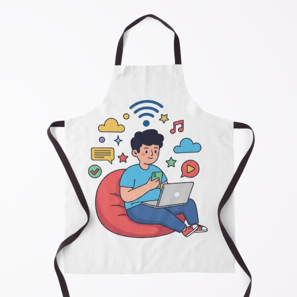 Item preview, Cute Internet User Sticker – Laptop, Smartphone, and WiFi Icon designed and sold by PARINCREATE.