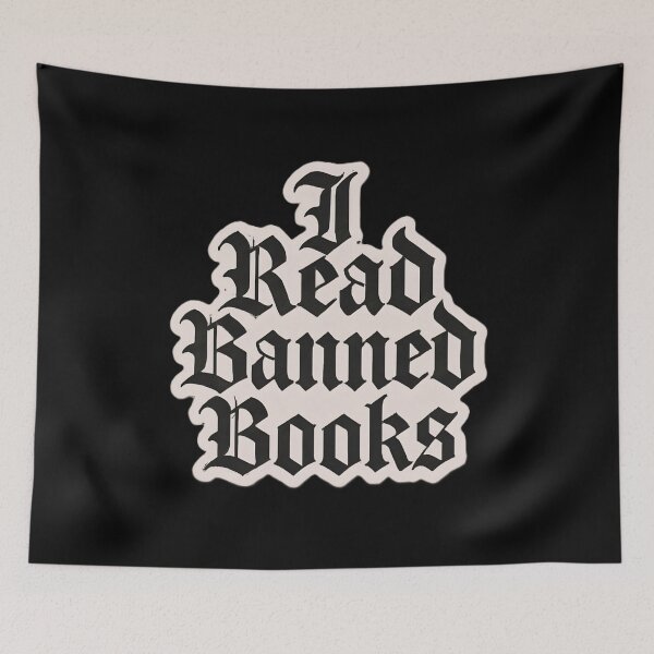 Item preview, I Read Banned Books Free Speech Protest Art designed and sold by PinUpPizzazz.