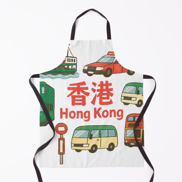 Item preview, Hong Kong Transport Illustration with Skyline designed and sold by skyocean0.
