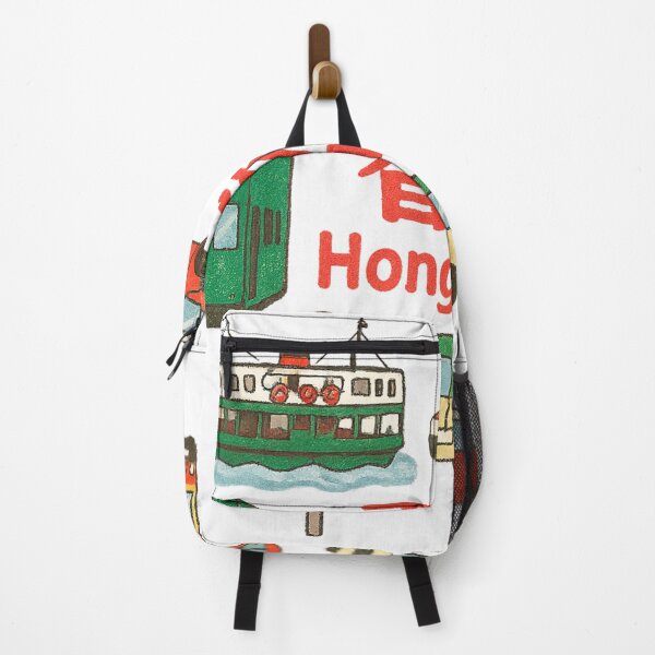 Item preview, Hong Kong Transport Illustration with Skyline designed and sold by skyocean0.