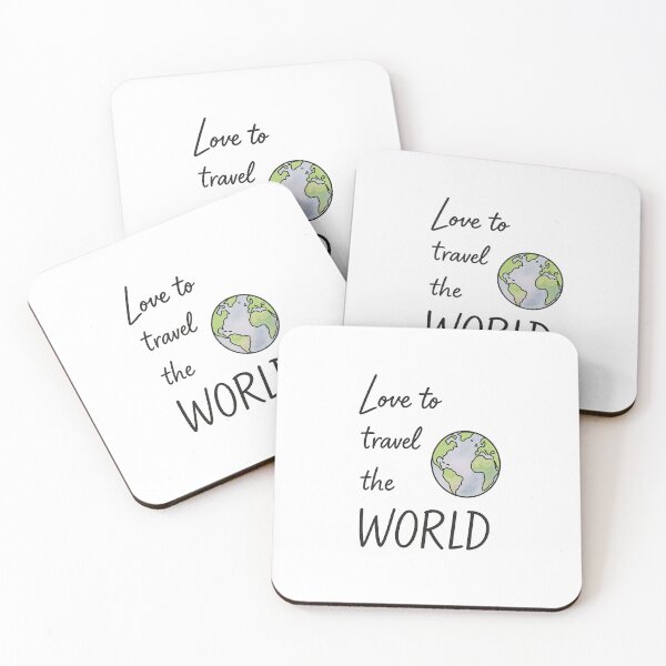 Item preview, Love to Travel the World – Colorful Globe Travel Quote Illustration designed and sold by WildHerJourney.