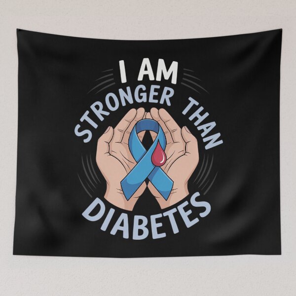 Item preview, I Am Stronger Than Diabetes Diabetic Diabetes Awareness designed and sold by DoorwayThreads.