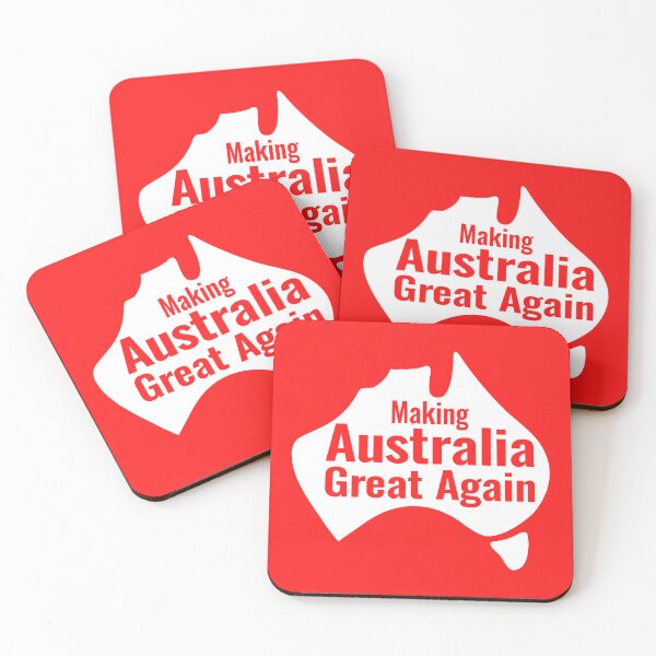 Item preview, Making Australia Great Again - red on white map designed and sold by Freedom-Union.