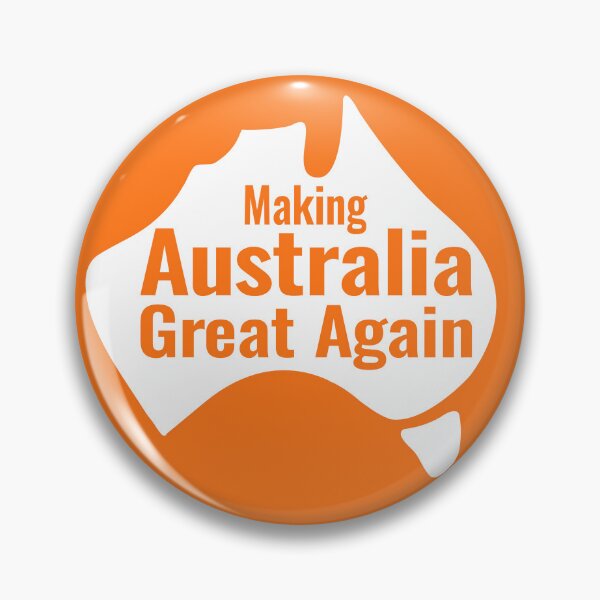Item preview, Making Australia Great Again - orange on white map designed and sold by Freedom-Union.