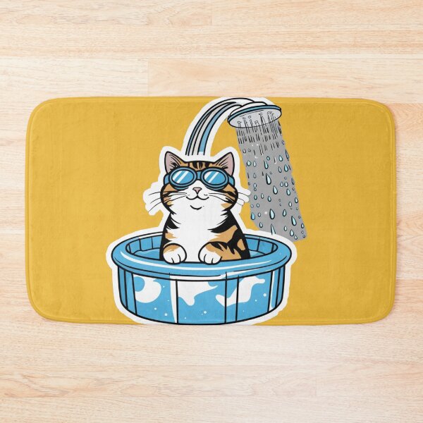 Item preview, Cool Cat in the Pool – Shower Time! designed and sold by LEO'S CREATURE　れおずくりーちゃー.