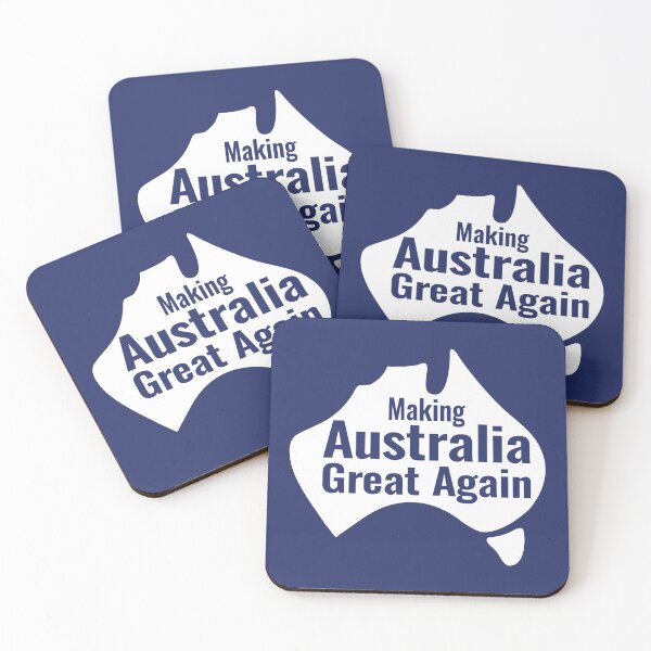 Item preview, Making Australia Great Again - navy on white map designed and sold by Freedom-Union.