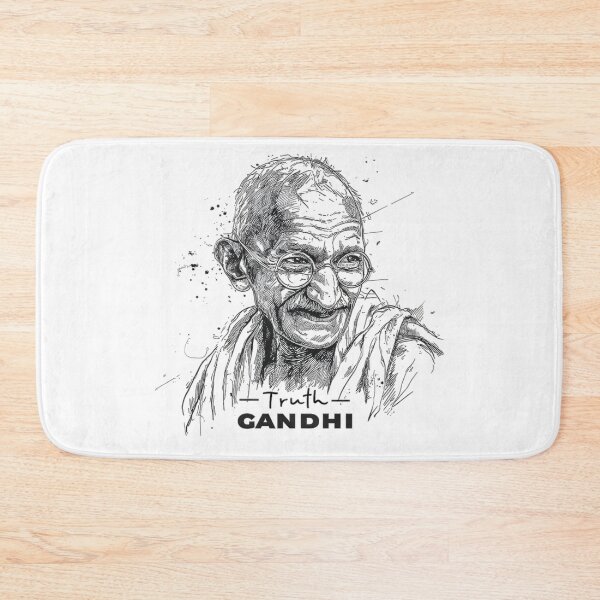 Item preview, Line art of Gandhi with gentle smile and glasses designed and sold by DadGenX.