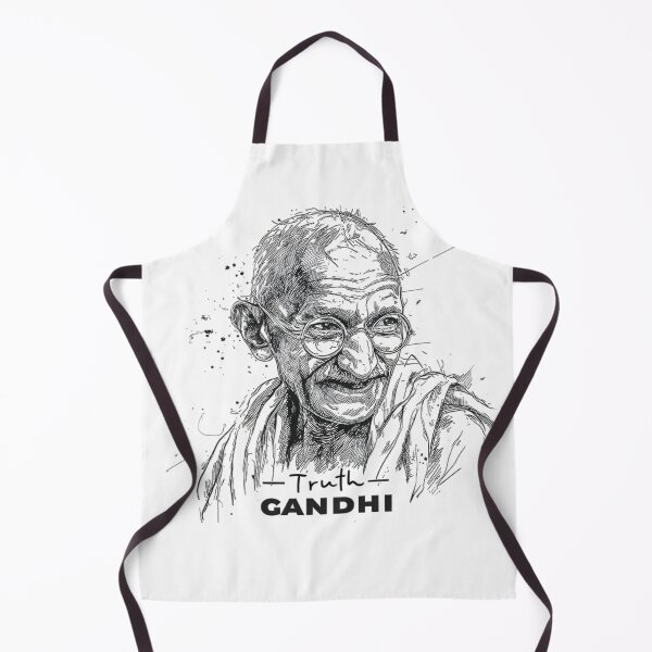 Item preview, Line art of Gandhi with gentle smile and glasses designed and sold by DadGenX.