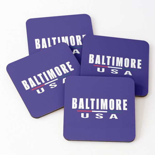 Item preview, Baltimore USA T-Shirt - Bold Typography Minimalist American Flag Design Tee designed and sold by Suparrific.