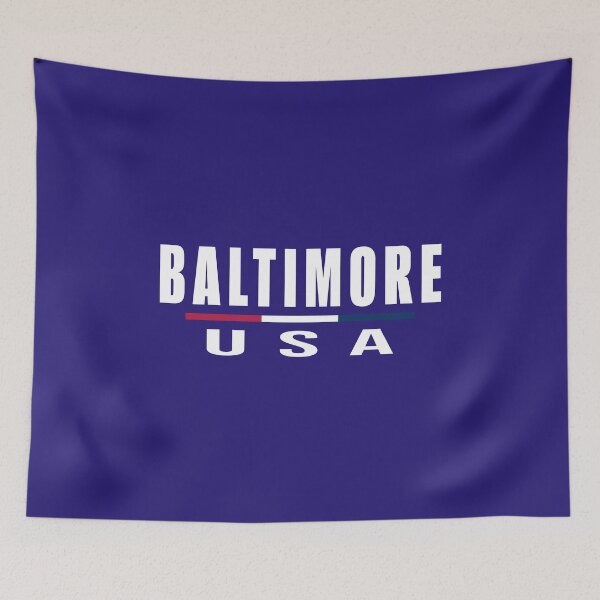 Item preview, Baltimore USA T-Shirt - Bold Typography Minimalist American Flag Design Tee designed and sold by Suparrific.