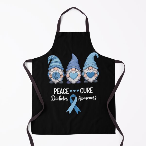 Item preview, Peace Love Cure Gnome Diabetes Awareness Survivors designed and sold by DoorwayThreads.