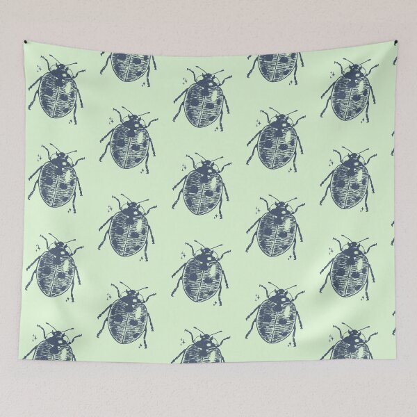 Item preview, Ladybug of vintage blue designed and sold by andrasdesignssss.