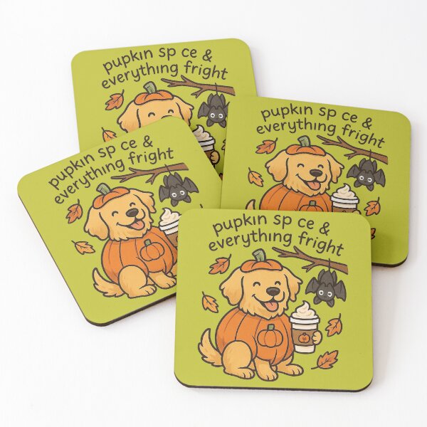 Item preview, Funny Halloween Shirts – Dog Wearing Pumpkin Pupkin Spice & Everything Fright designed and sold by artbibun.