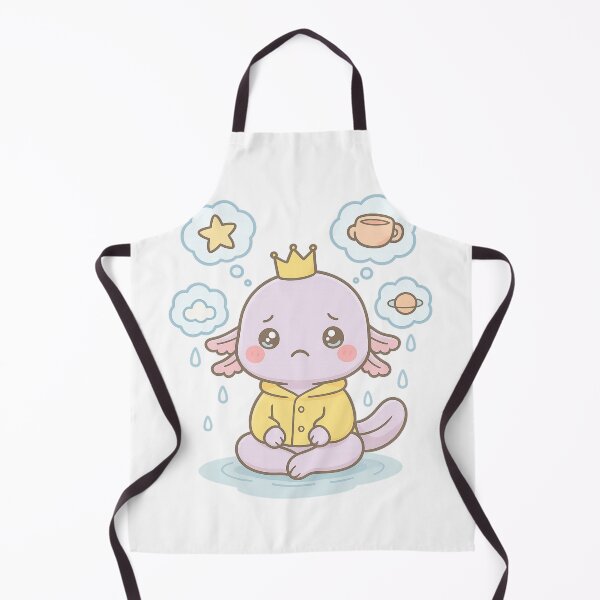 Item preview, Kawaii Axolotl Overthinking Club – Cute Pastel Animal Sticker & Apparel Design designed and sold by Trendiihub.