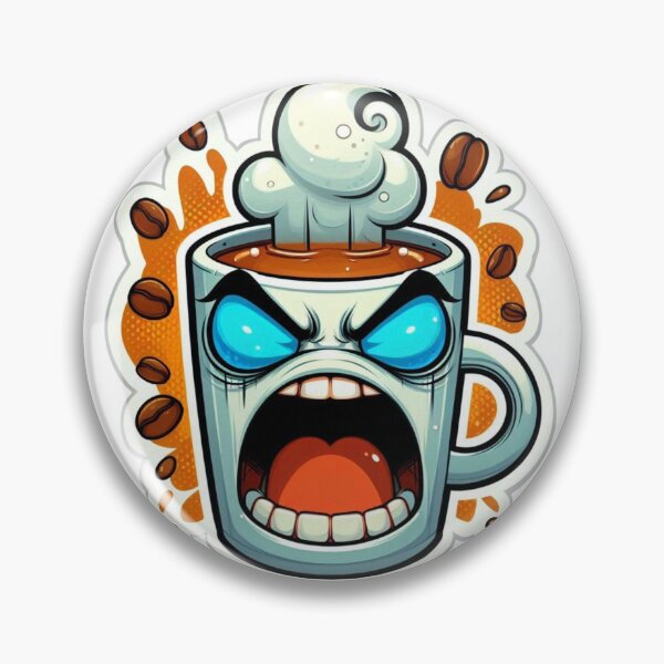Item preview, Angry Hot Coffee Cup Illustration designed and sold by prabhuji.
