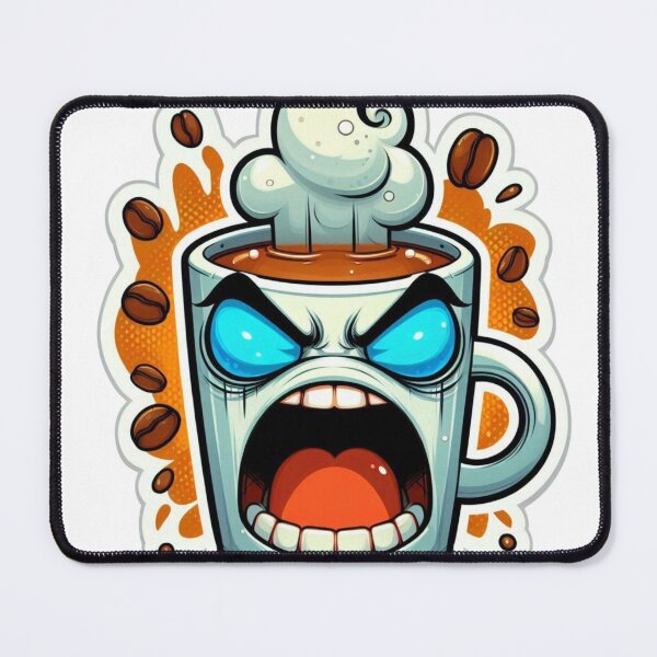 Item preview, Angry Hot Coffee Cup Illustration designed and sold by prabhuji.