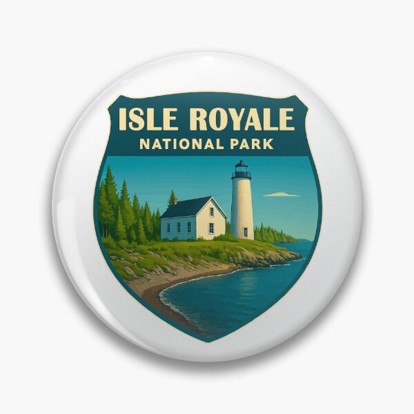 Item preview, Isle Royale National Park Retro Wilderness Sticker designed and sold by Ismeal Von.