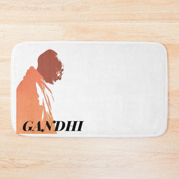 Item preview, Silhouette of Mahatma Gandhi on pastel background designed and sold by DadGenX.