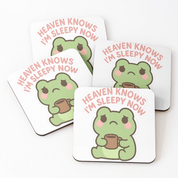 Item preview, Heaven Knows I’m Sleepy Now Coffee Sticker & Cute Sleepy Art designed and sold by Trendiihub.