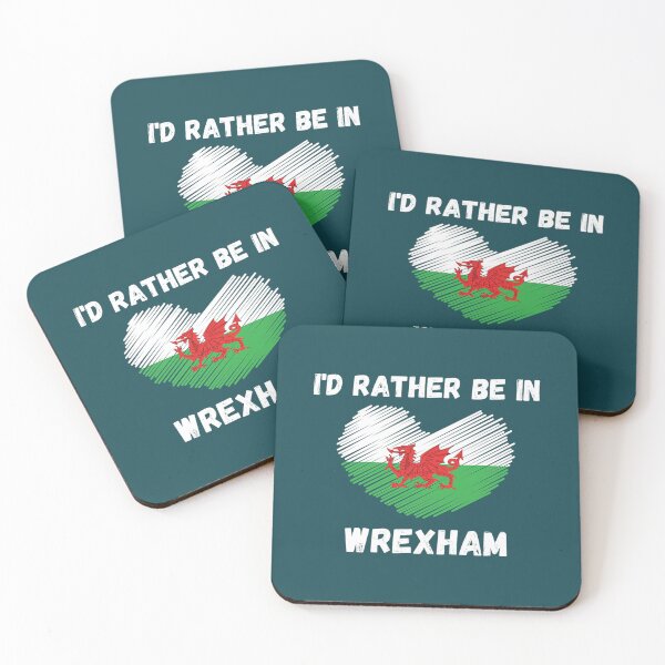 Item preview, I_d Rather Be in Wrexham - Welsh Flag Heart designed and sold by MimounArt.