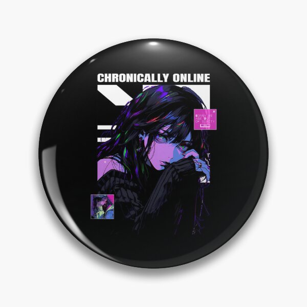 Item preview, Chronically Online Cyberpunk Anime Girl designed and sold by claibornehari.