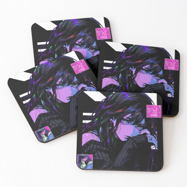 Item preview, Chronically Online Cyberpunk Anime Girl designed and sold by claibornehari.