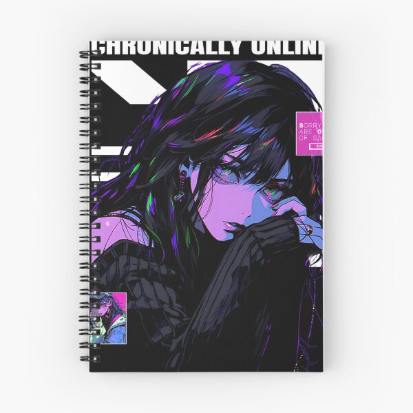 Item preview, Chronically Online Cyberpunk Anime Girl designed and sold by claibornehari.