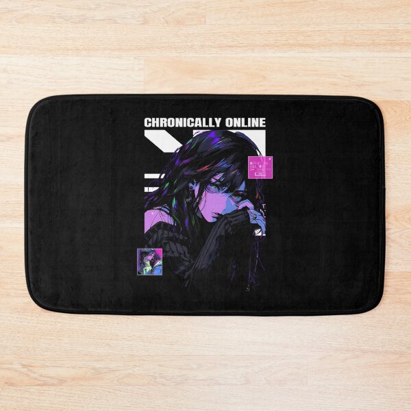Item preview, Chronically Online Cyberpunk Anime Girl designed and sold by claibornehari.