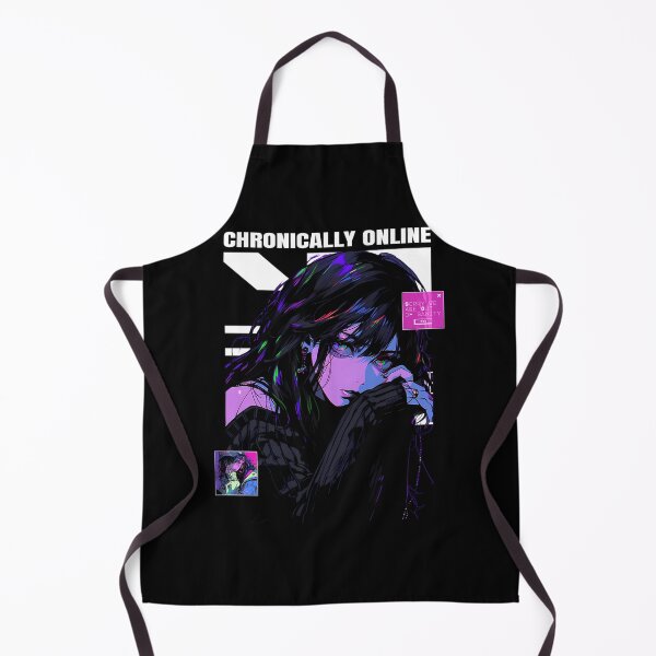 Item preview, Chronically Online Cyberpunk Anime Girl designed and sold by claibornehari.