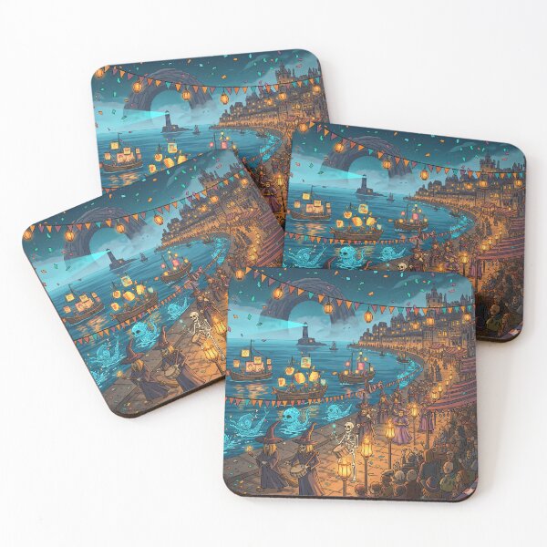 Item preview, Witches’ Night Parade by the Sea – Retro designed and sold by Teequeque.