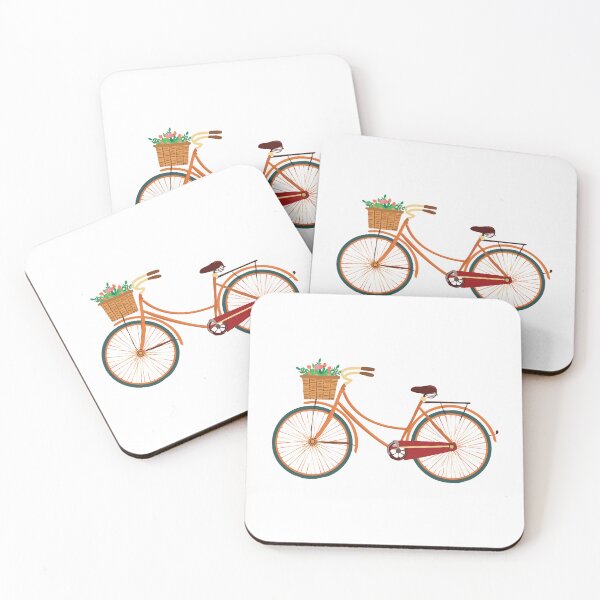 Item preview, Vintage Bike with flower basket designed and sold by BaiYok.