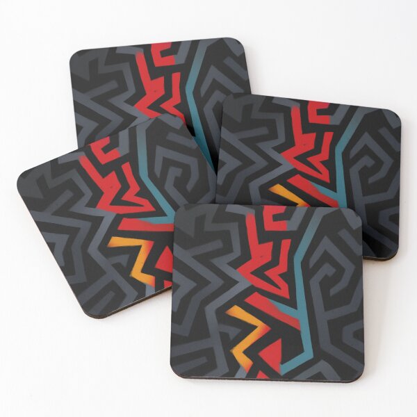 Item preview, Neon Fracture: Abstract Geometric Labyrinth designed and sold by optimusprime39.