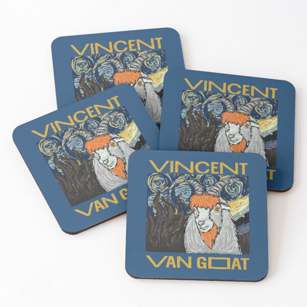 Item preview, vincent van goat - van gogh starry night goat designed and sold by crestfallenmermaid.