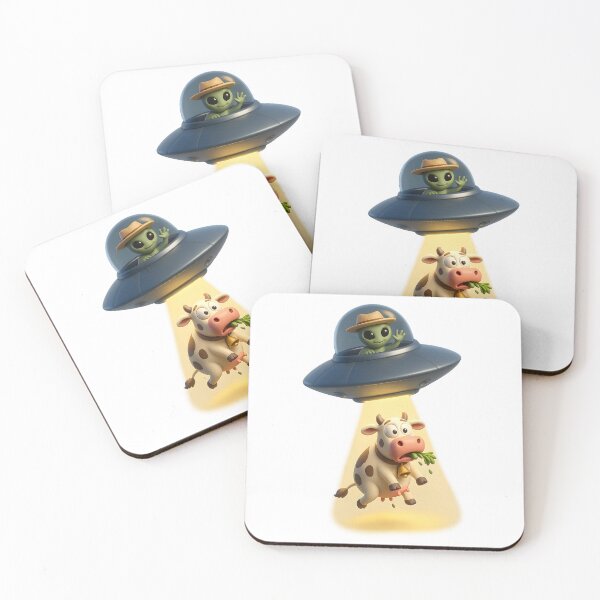 Item preview, UFO abducting a cow designed and sold by Canvations.