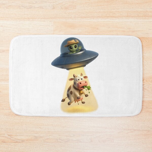 Item preview, UFO abducting a cow designed and sold by Canvations.
