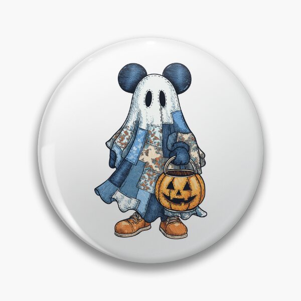 Item preview, Patchwork Ghost with Pumpkin Pail – Whimsical Halloween Illustration designed and sold by Art of Ngu.