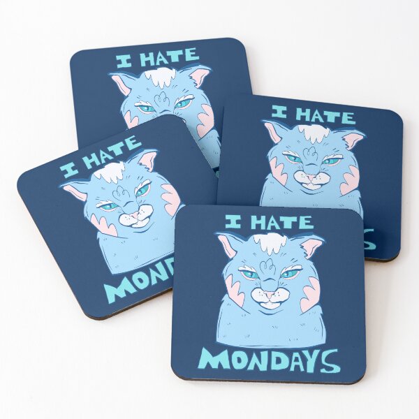 Item preview, i hate mondays - grumpy spicy cat designed and sold by crestfallenmermaid.