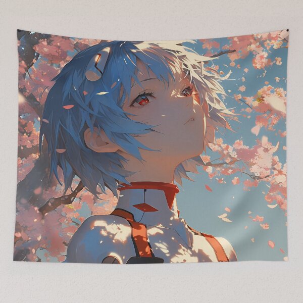 Item preview, Neon Genesis Rei Ayanami Evangelion Anime Serene Cherry Blossom Pilot designed and sold by GABRIELMURPHY.