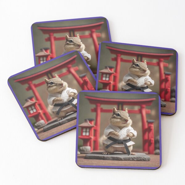 Item preview, Karate Chipmunk Stands Guard designed and sold by Tridentulus.