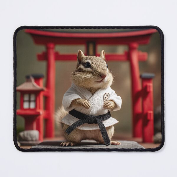 Item preview, Karate Chipmunk Stands Guard designed and sold by Tridentulus.